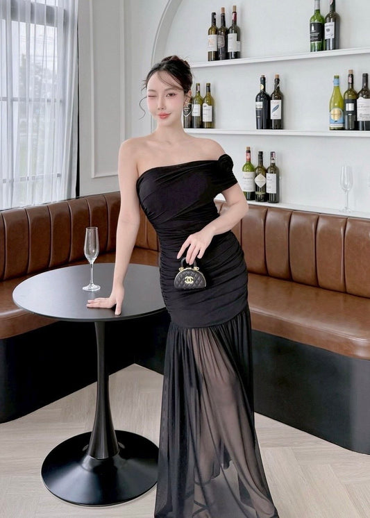 Partywear Long Bodycon OffShoulder Dress