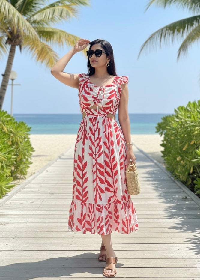 Long Printed Vacation Dress