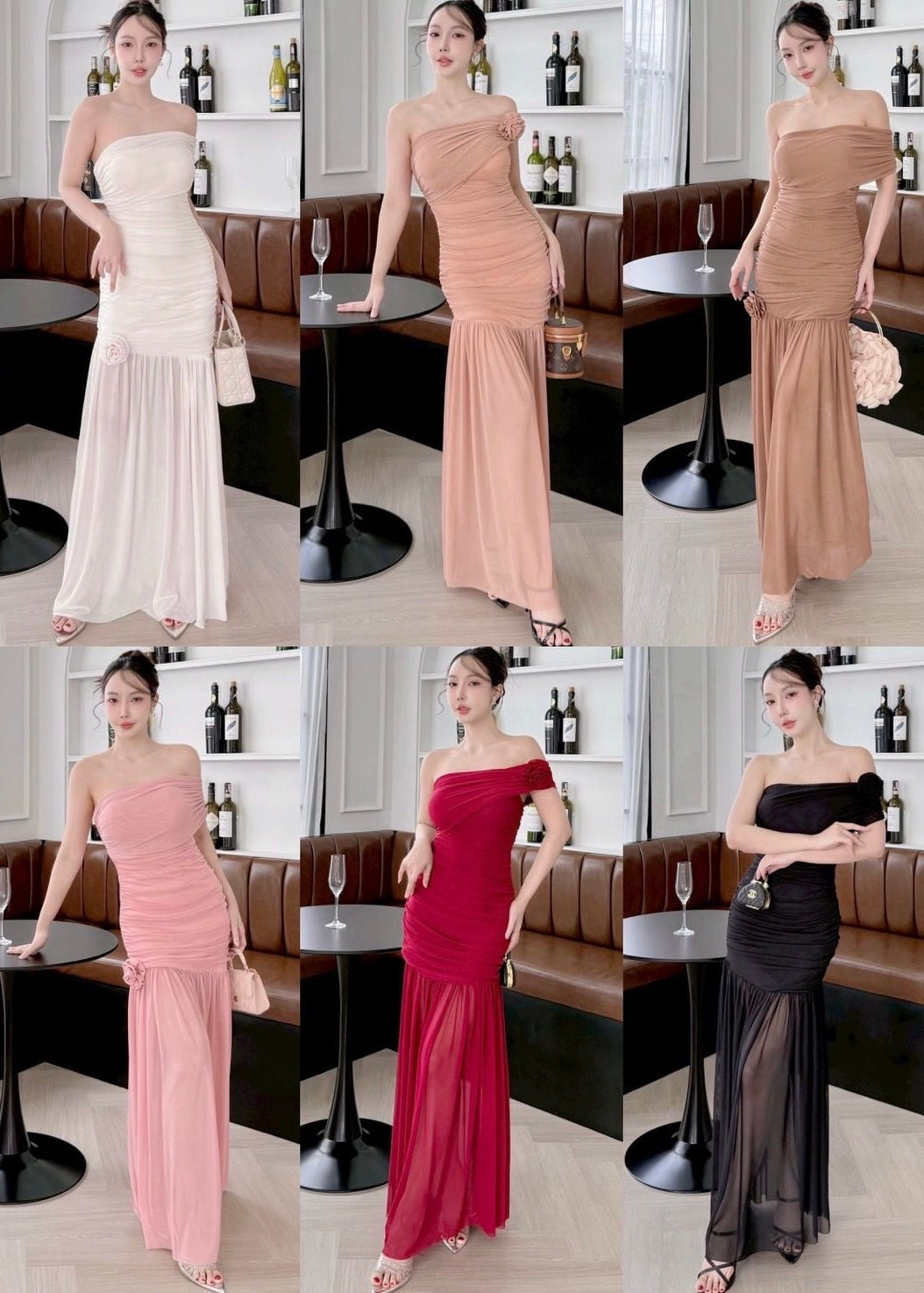 Partywear Long Bodycon OffShoulder Dress