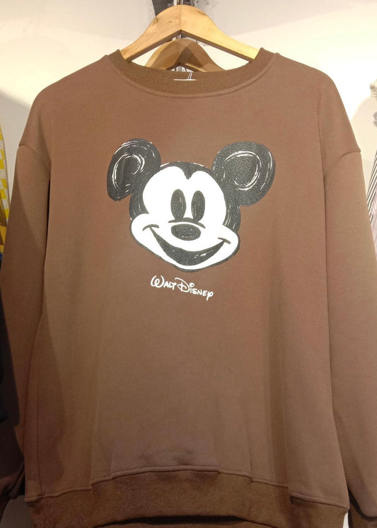 Mickey Printed Fleece Lining Sweatshirt