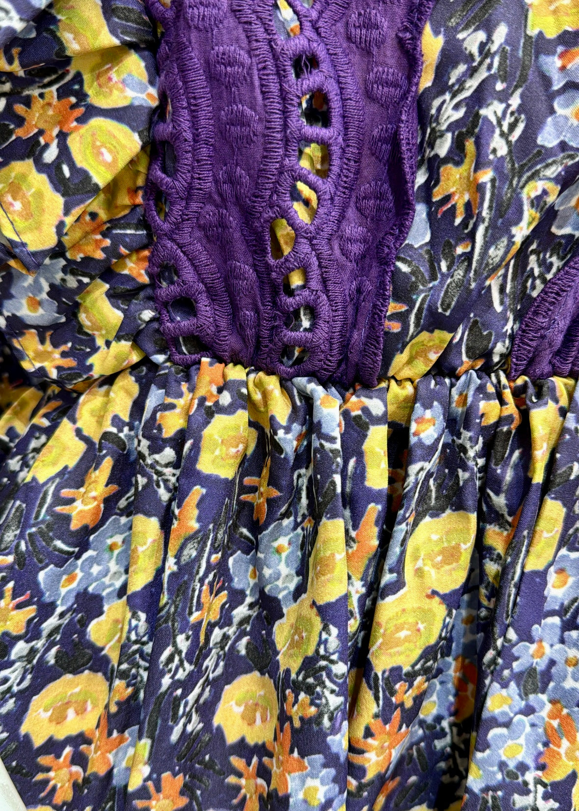 Floral Printed Dress (Purple)