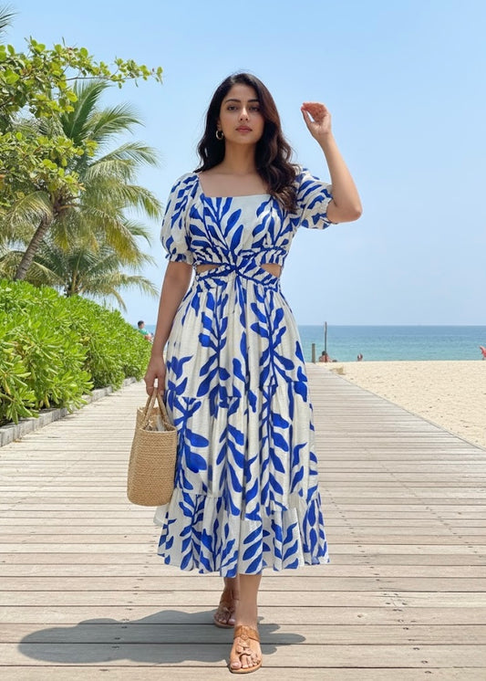 Long Printed Vacation Dress