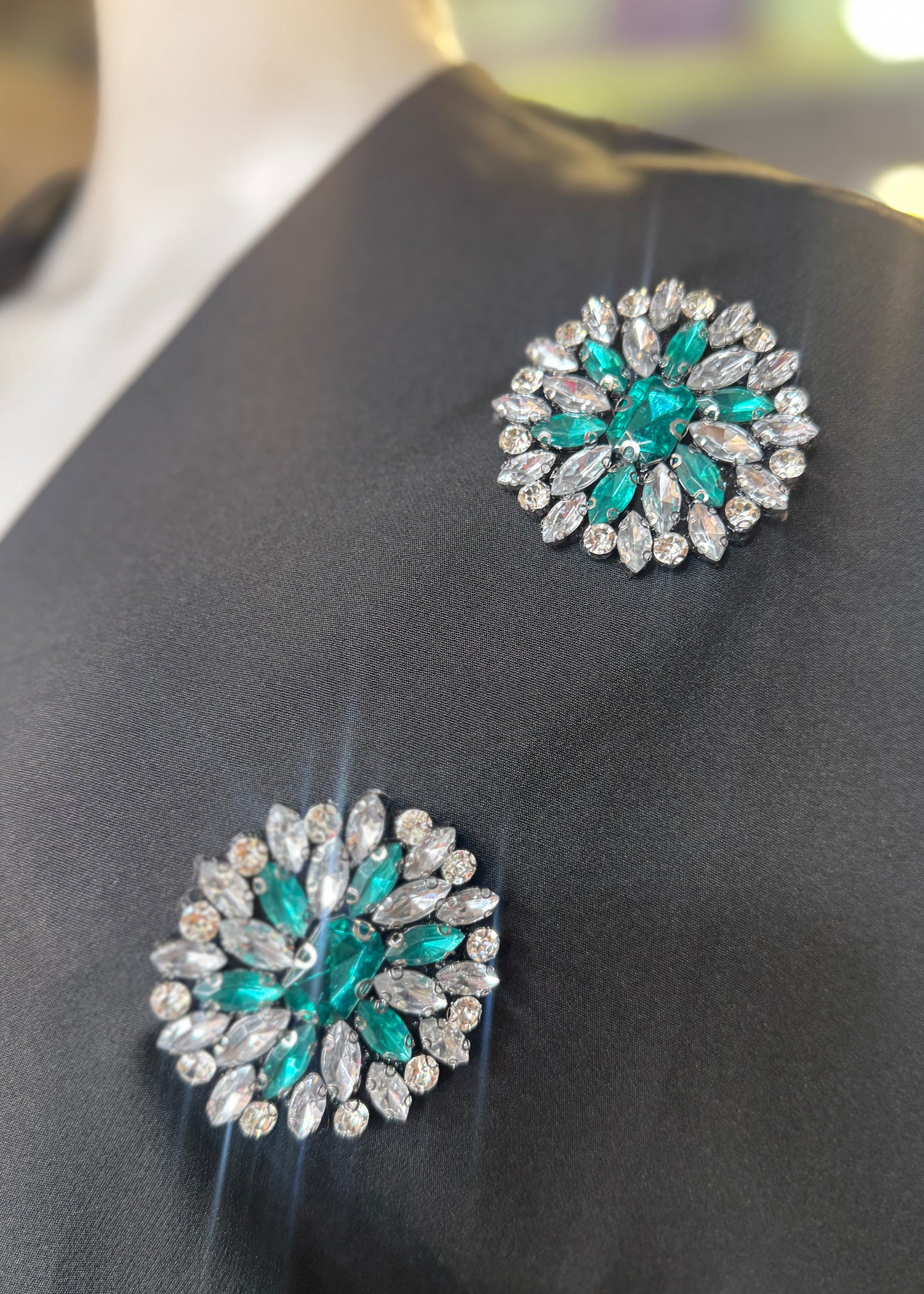 2 Pc Set - Stone Studded Waist Coat Top with Trouser.