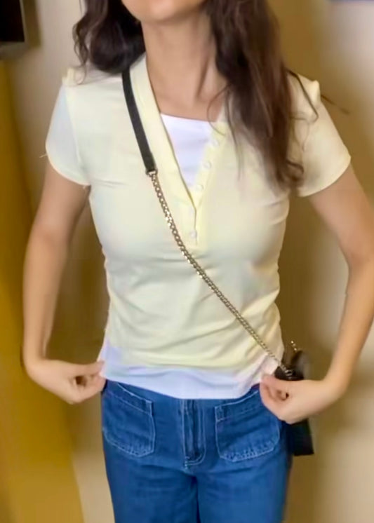 Casual Dual Colored Top