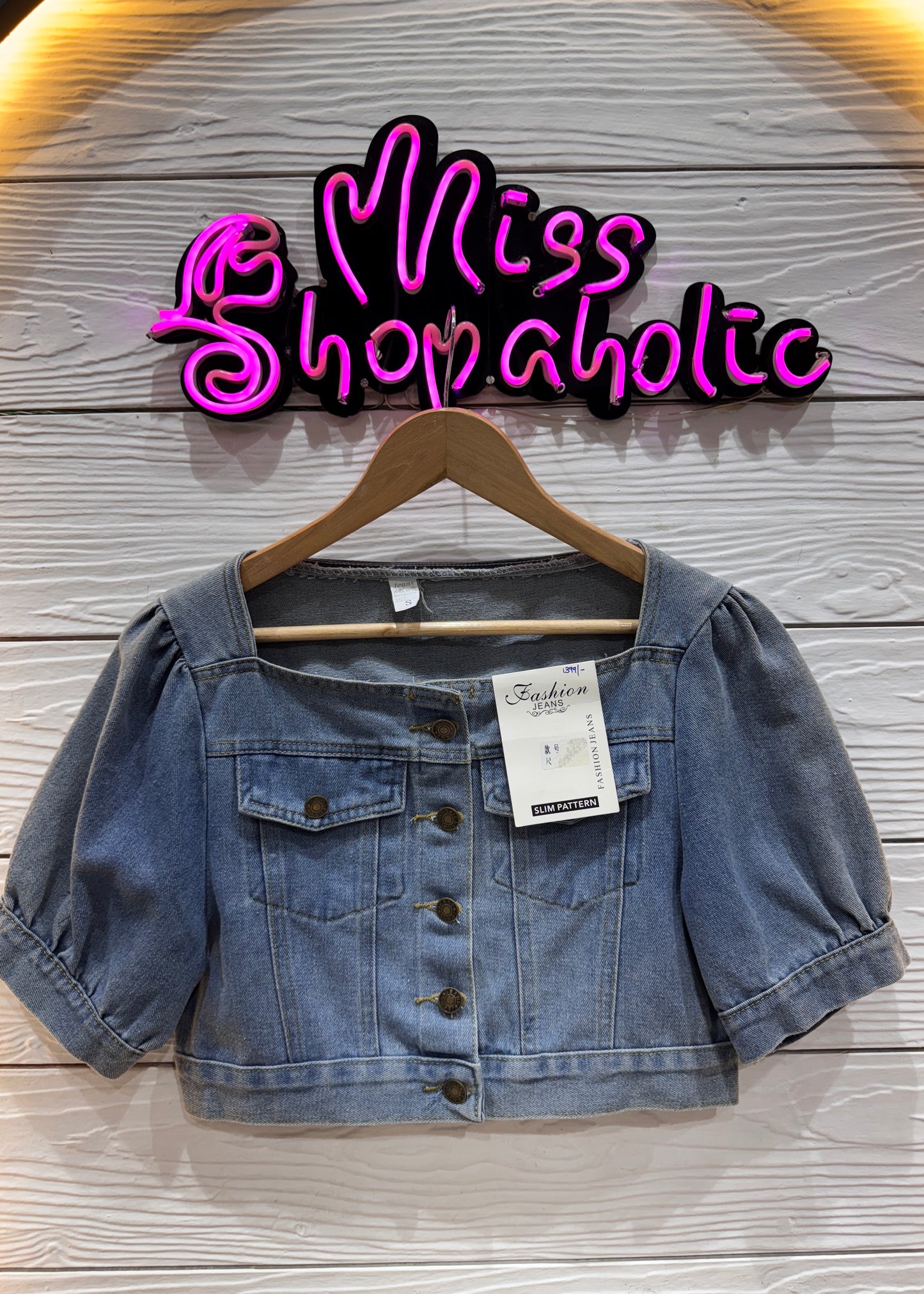 Crop Denim Shirt cum Jacket
