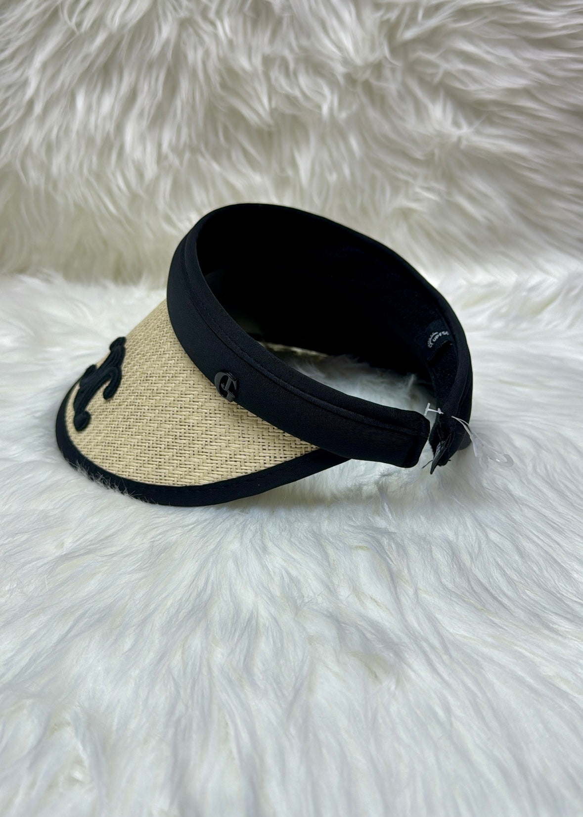 Braided-Straw Khaki Sunvisor Cap