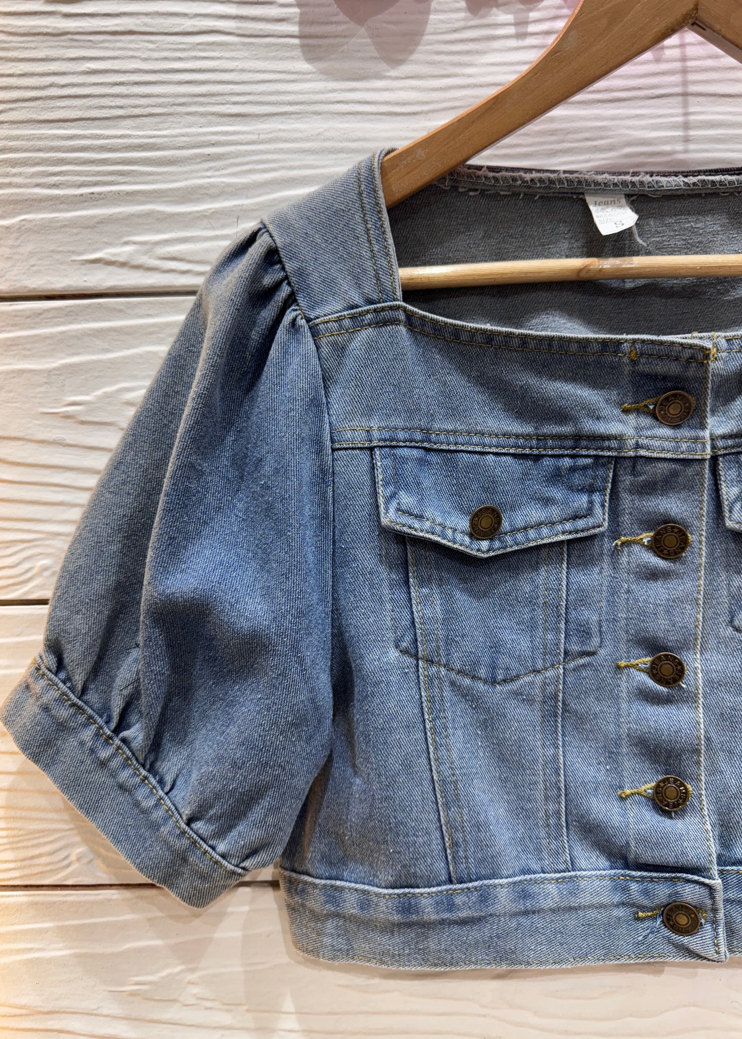 Crop Denim Shirt cum Jacket