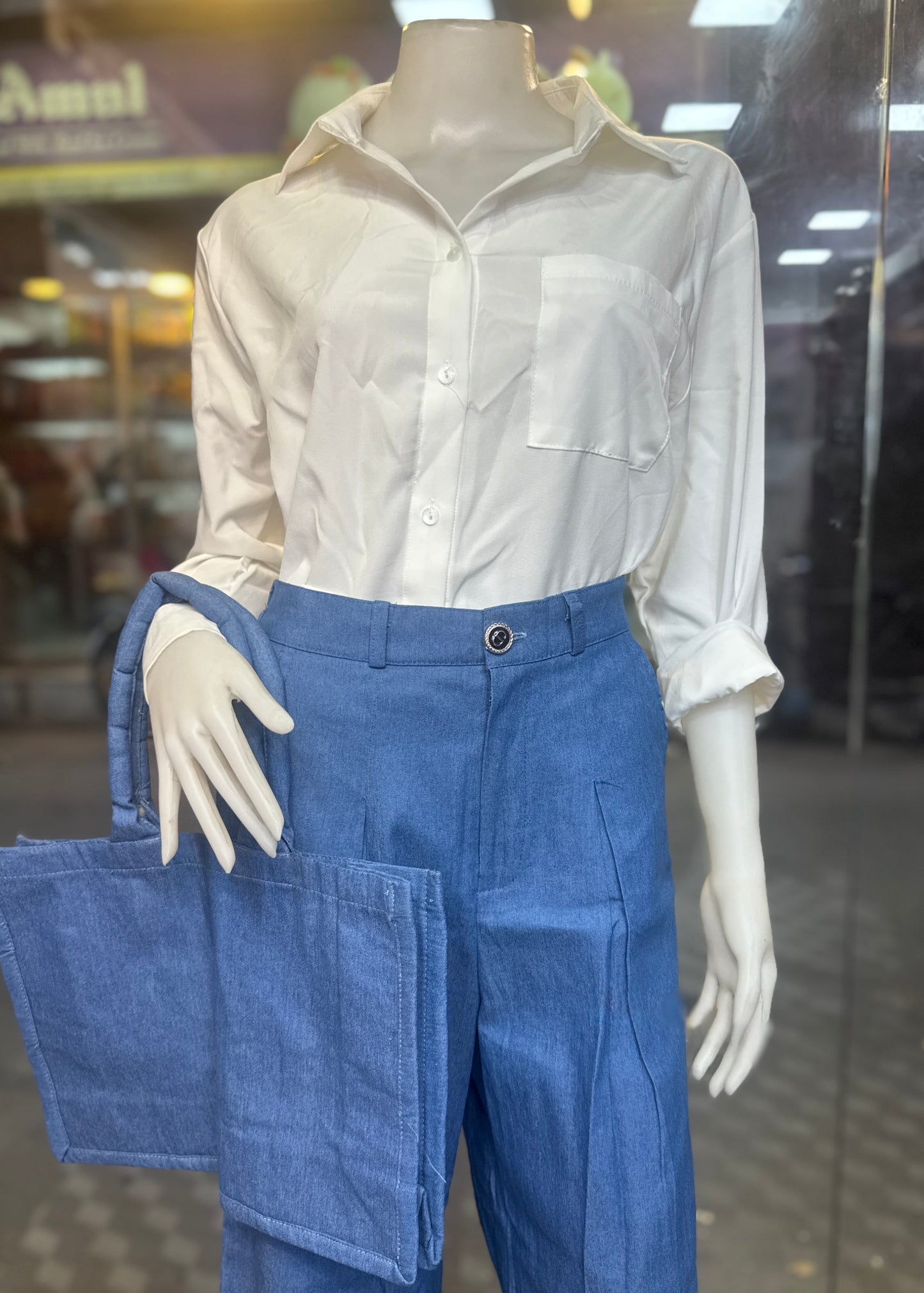 3 Pc Set - Classic Shirt, Trouser Pant & a Bag