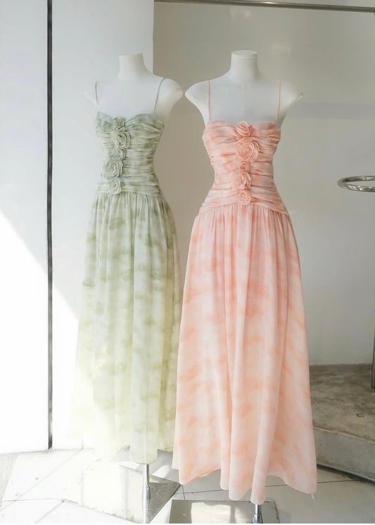 Elegant Long Floral Printed Dress