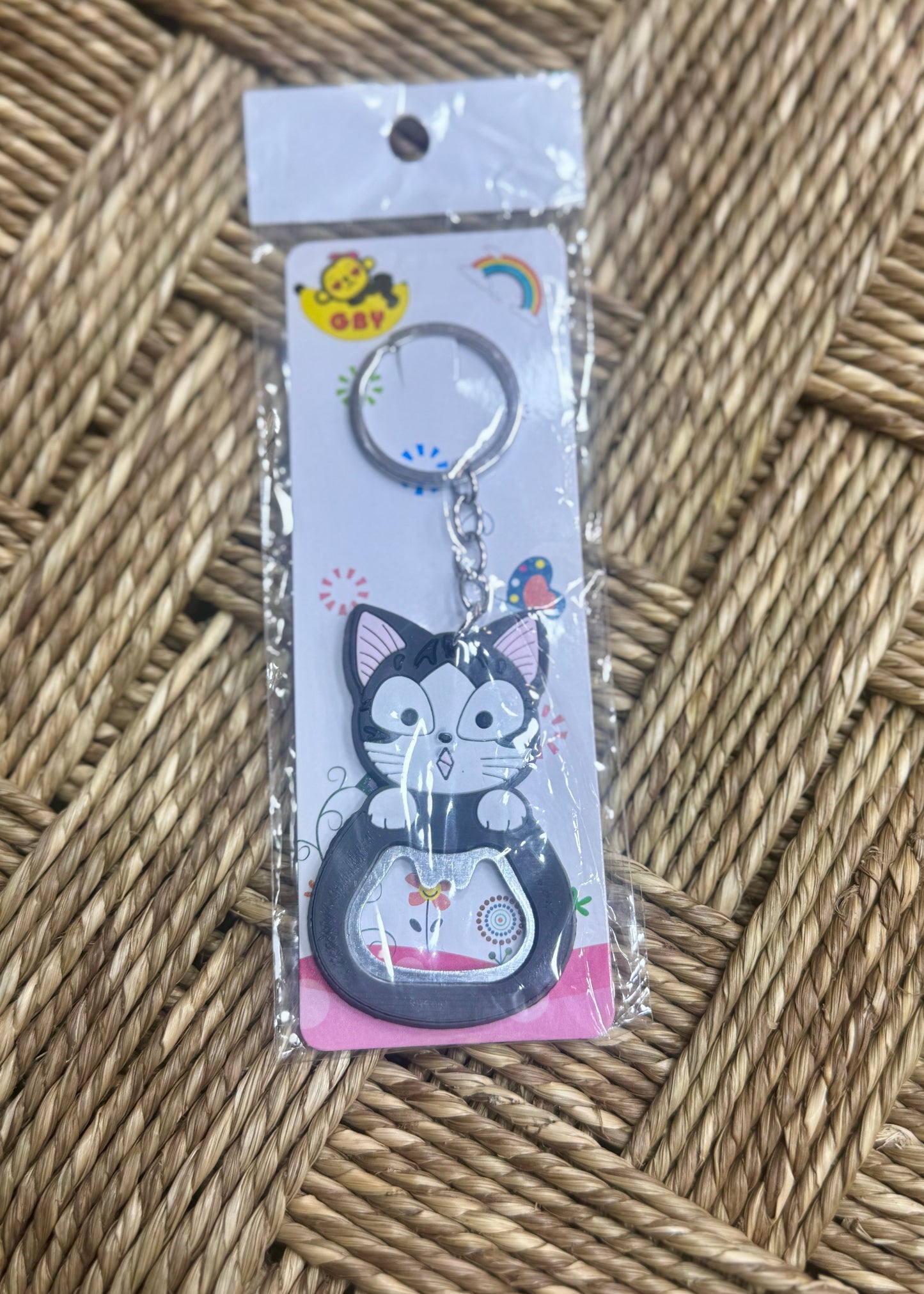Cute Cat Bottle Opener Keychain