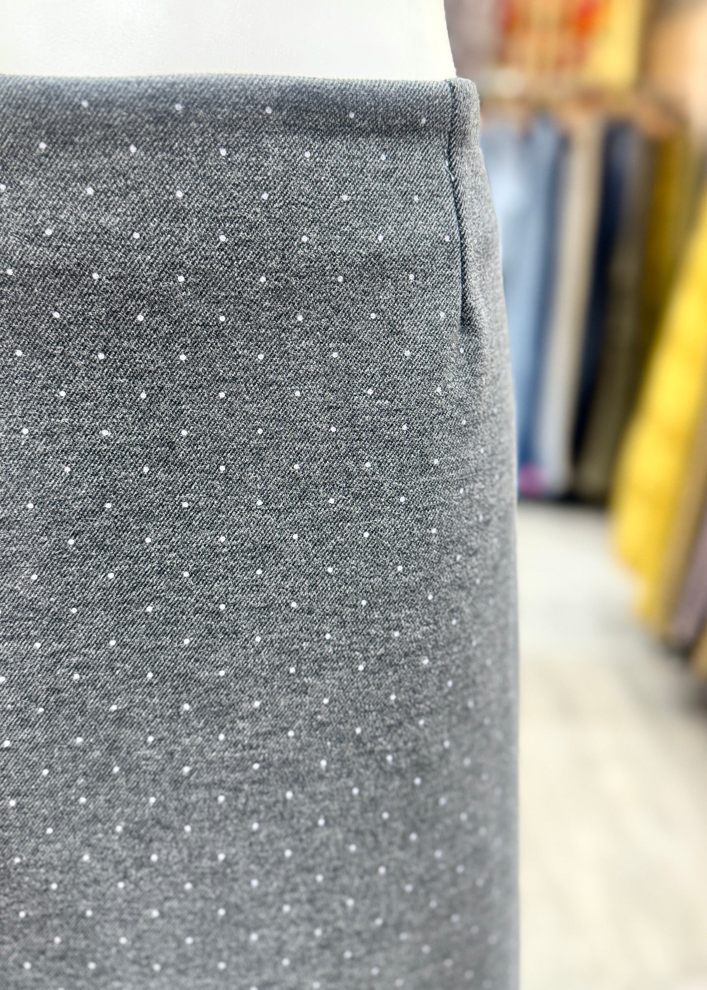 Small Polka Dot Straight Fit Skirt