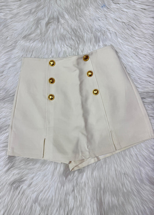 Premium Skort with Golden Buttons