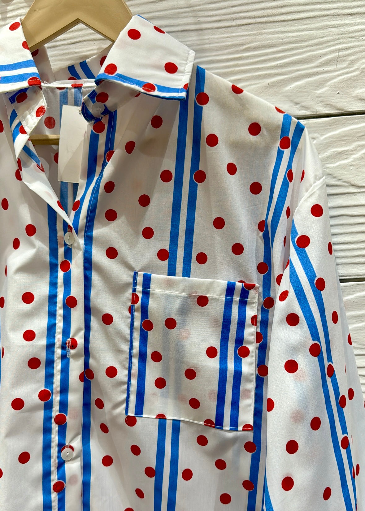 Polka Dot Cotton Shirt