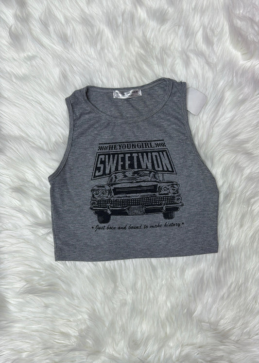 Printed Tank Top (Grey)