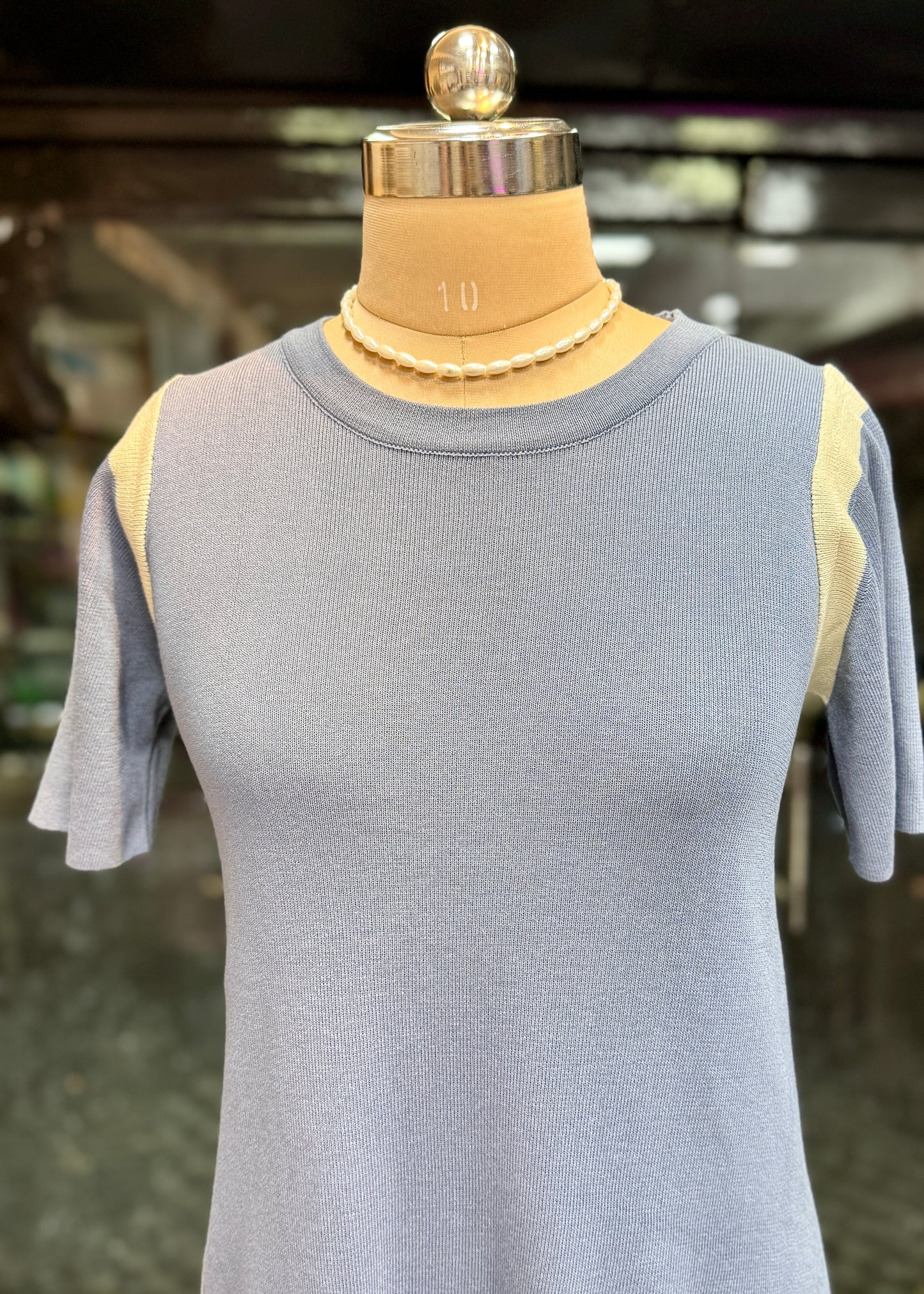 Plain Knitted Dress with side Slit