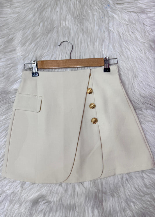 Off white Skorts with Flap