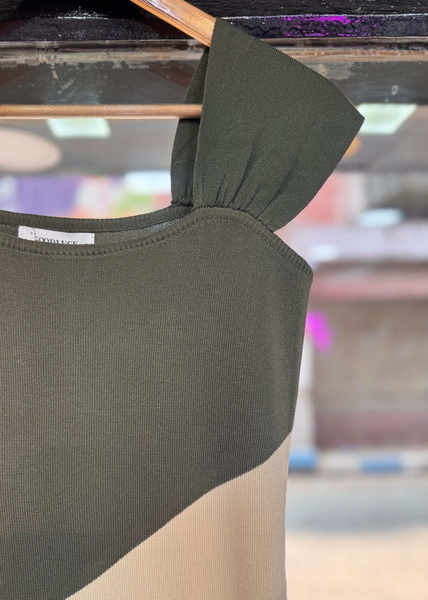 Broad Striped Knitted Dress