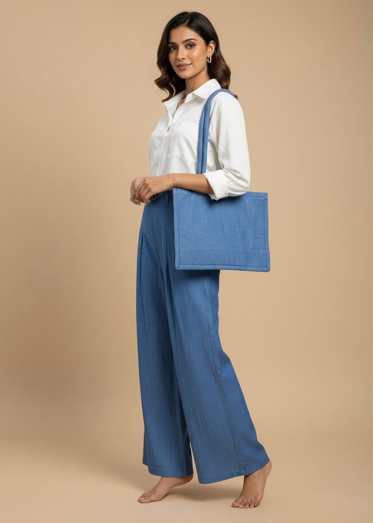 3 Pc Set - Classic Shirt, Trouser Pant & a Bag