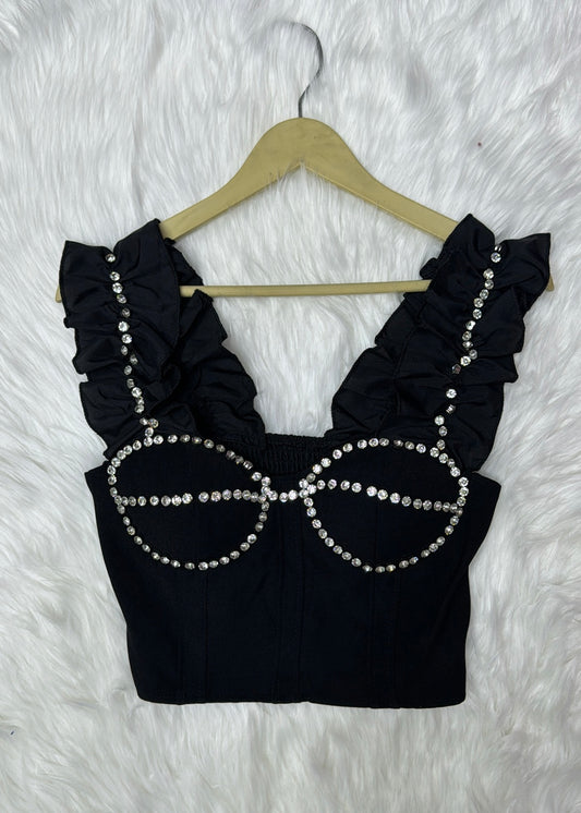 Partywear Top with Stones (Sleeveless)