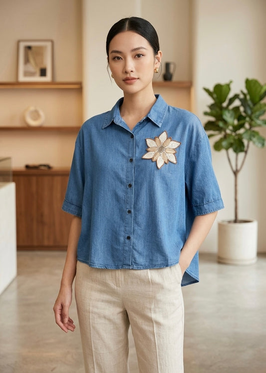 Light Denim Shirt with inner