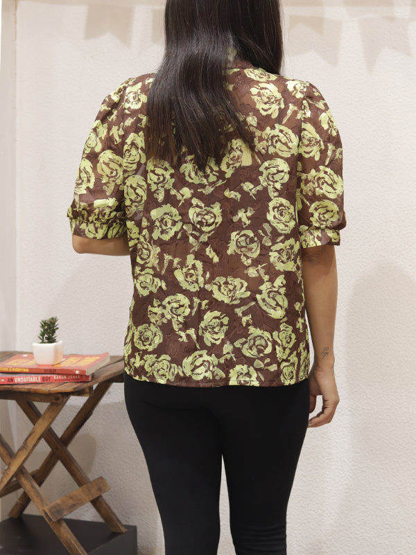 Printed Shirt (sheer fabric)