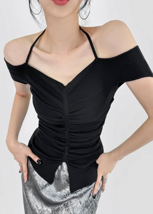 Solid Halter Neck Top