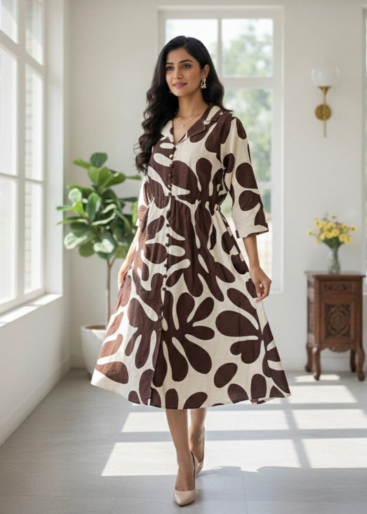 Summery Printed Cotton Dress