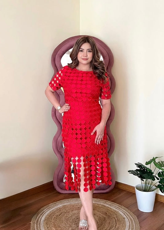 Coin Style Cut Out Dress