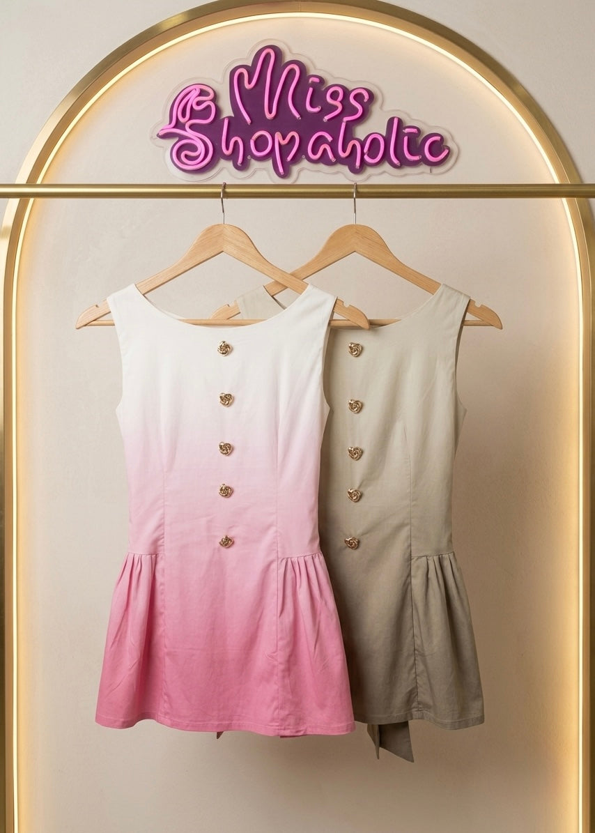 Ombré Shaded Peplum Top