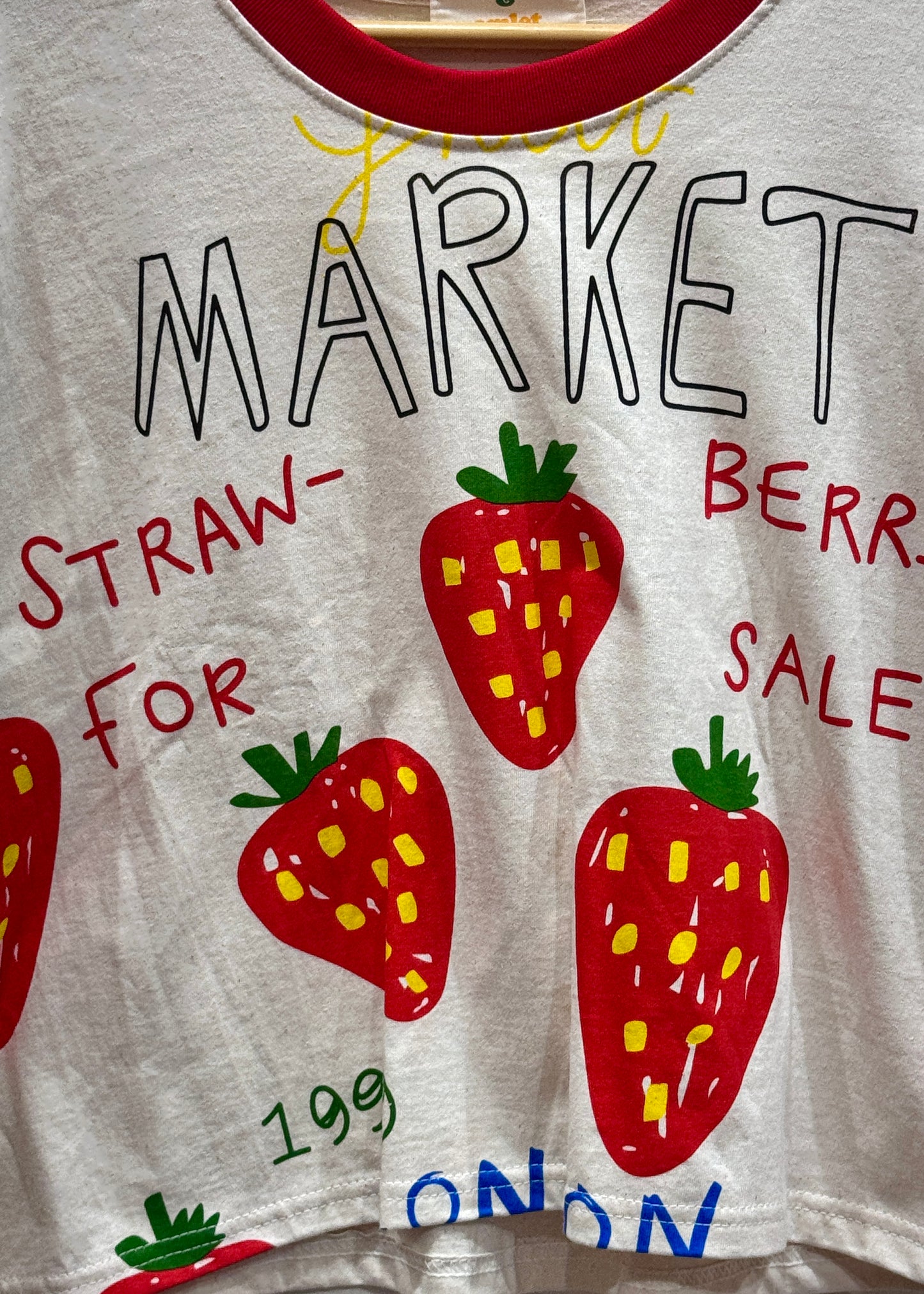 Printed Oversized Crop T-shirt