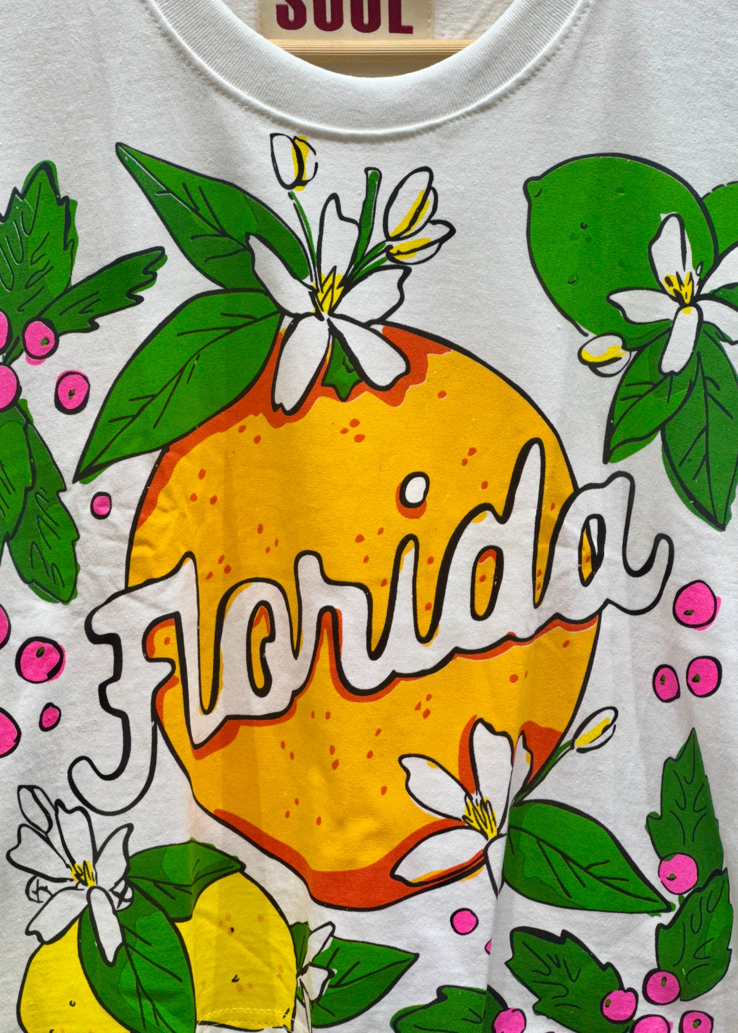 Lemon Printed Oversized Crop T-shirt