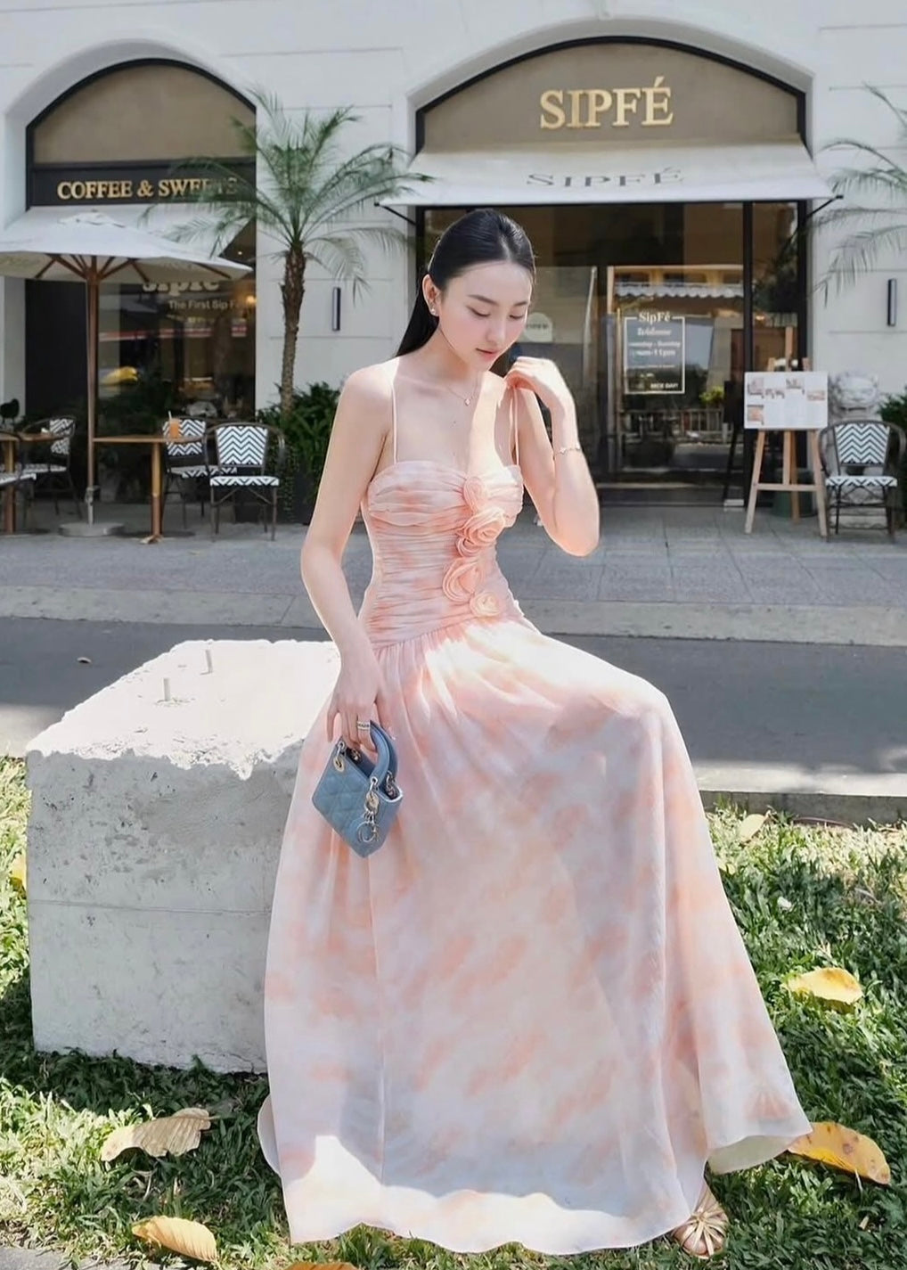 Elegant Long Floral Printed Dress