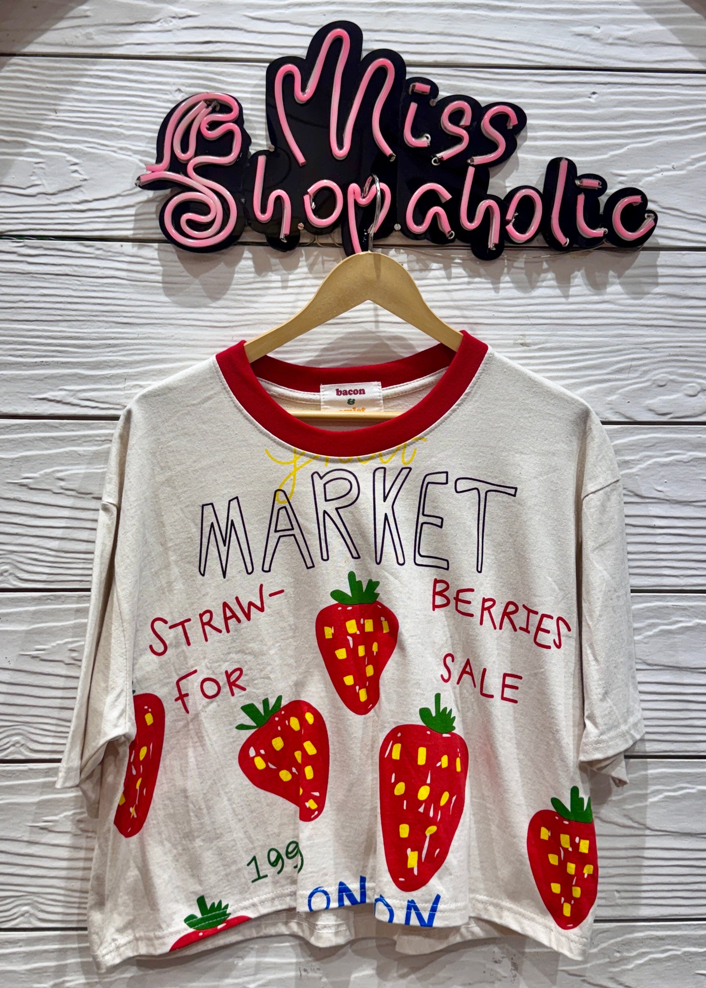 Printed Oversized Crop T-shirt