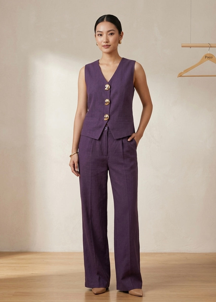 2Pc Set - Cotton Waist Coat with Pant
