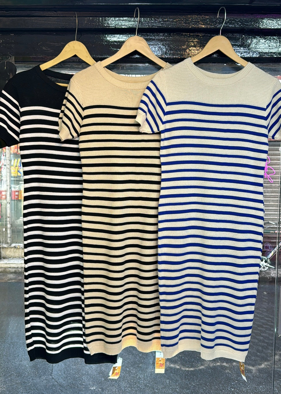 Striped T-shirt Dress (Midi)