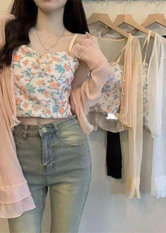 2 pc bralette & crop shirt set