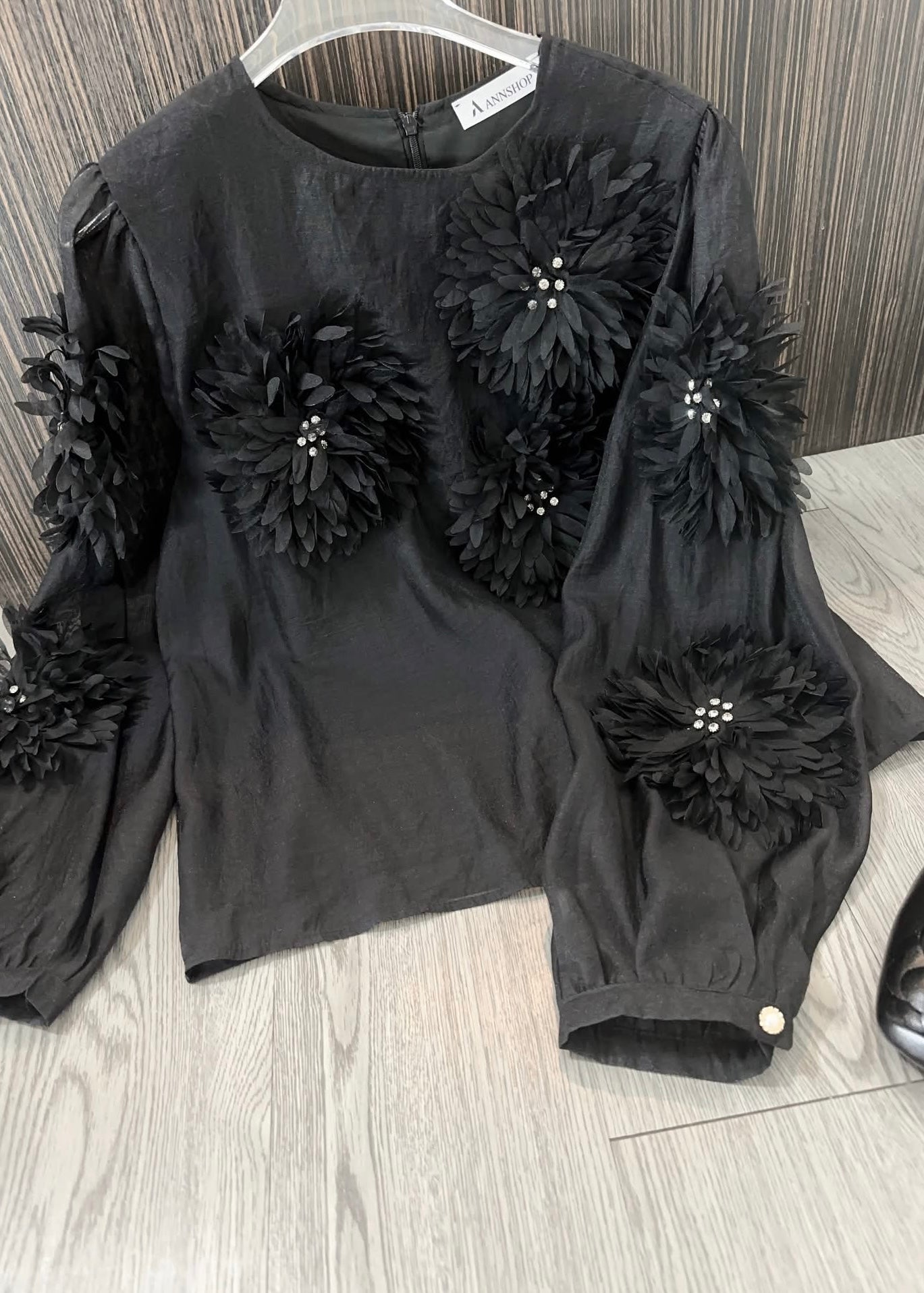 Partywear Top with 3D Flower Patch