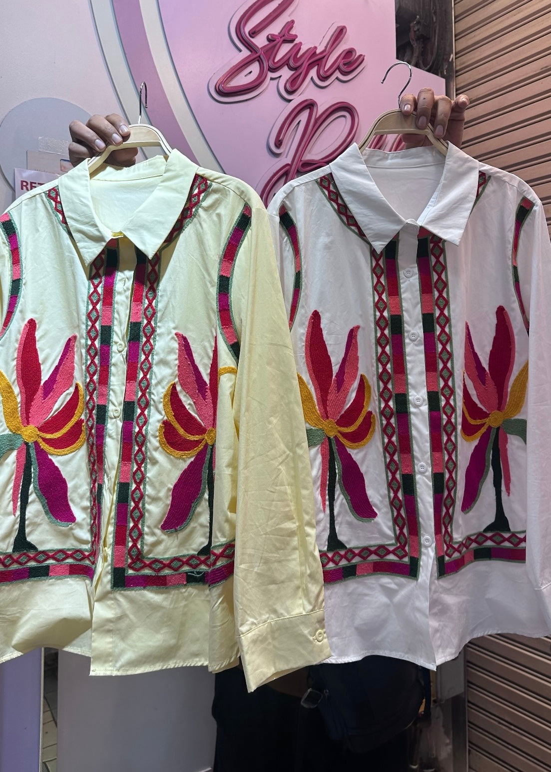 Colourful Embroidered Shirt