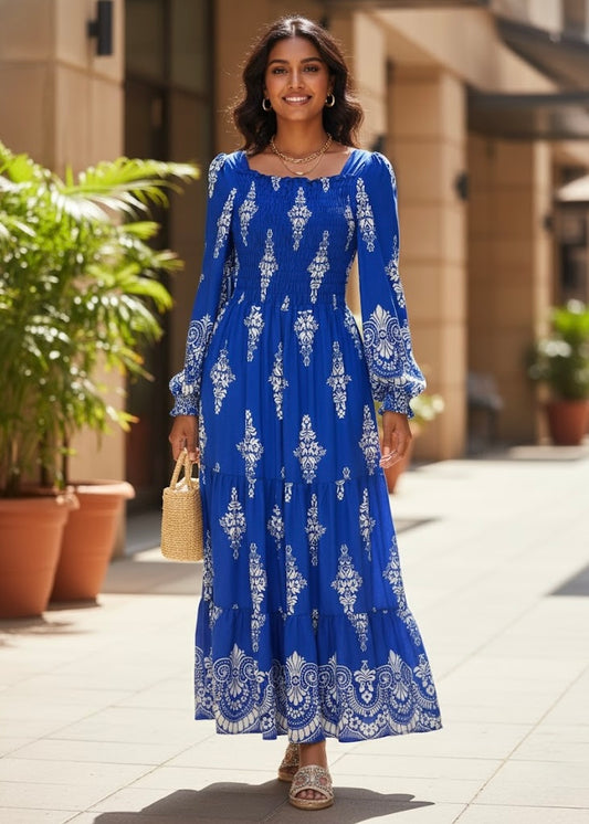Long Printed Vacation Dress