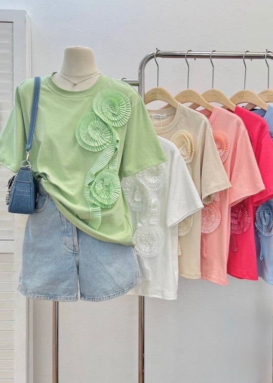 3D Floral Worked T-shirt