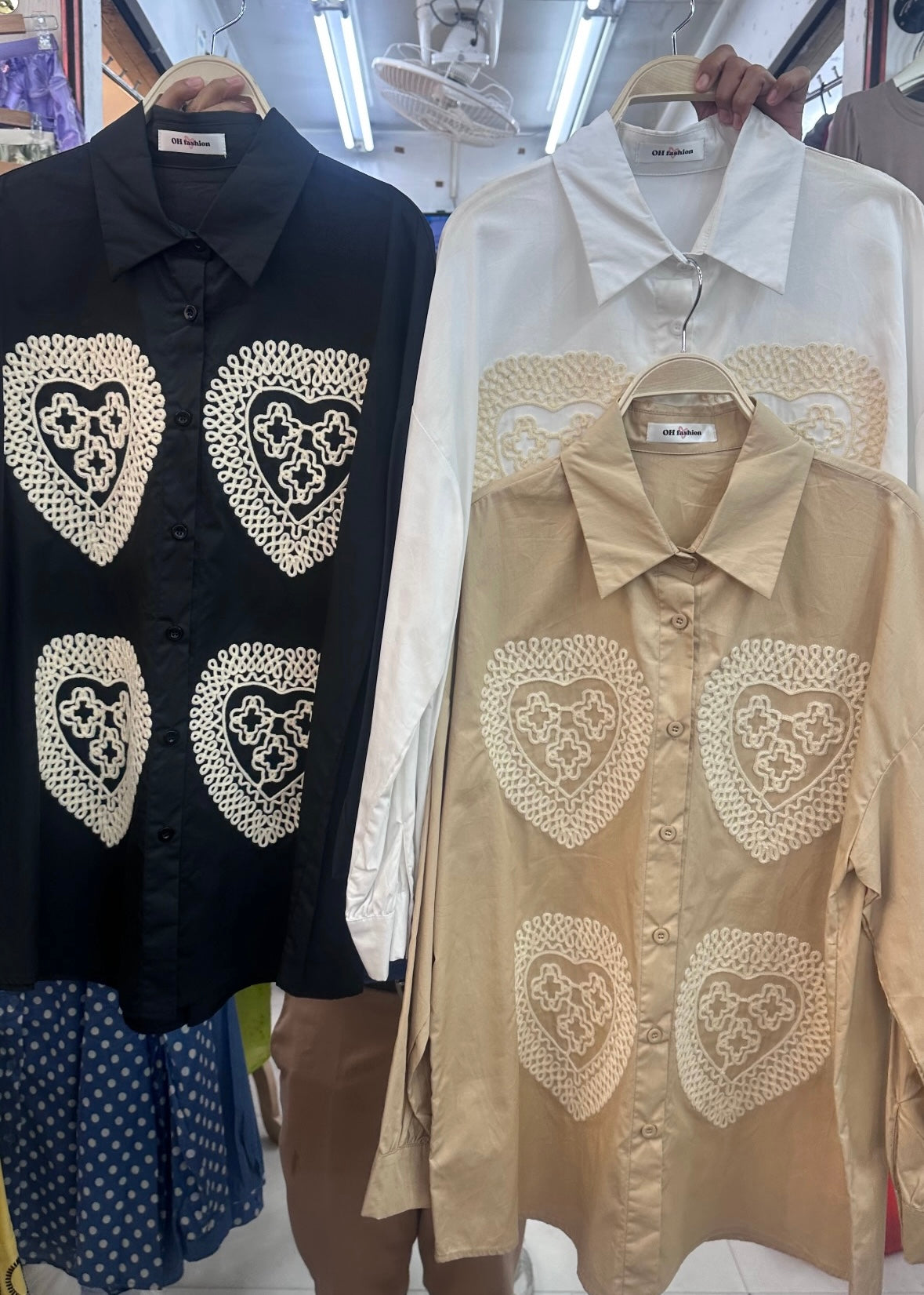Classic Heart Embroidered Shirt