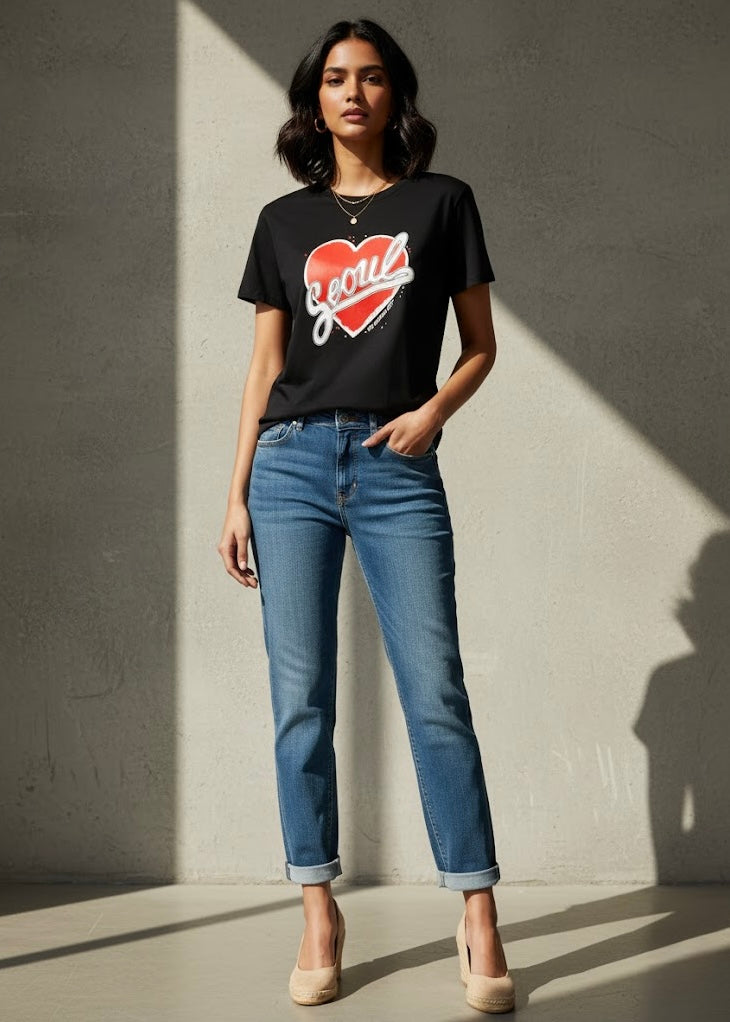 Heart Printed T-shirt