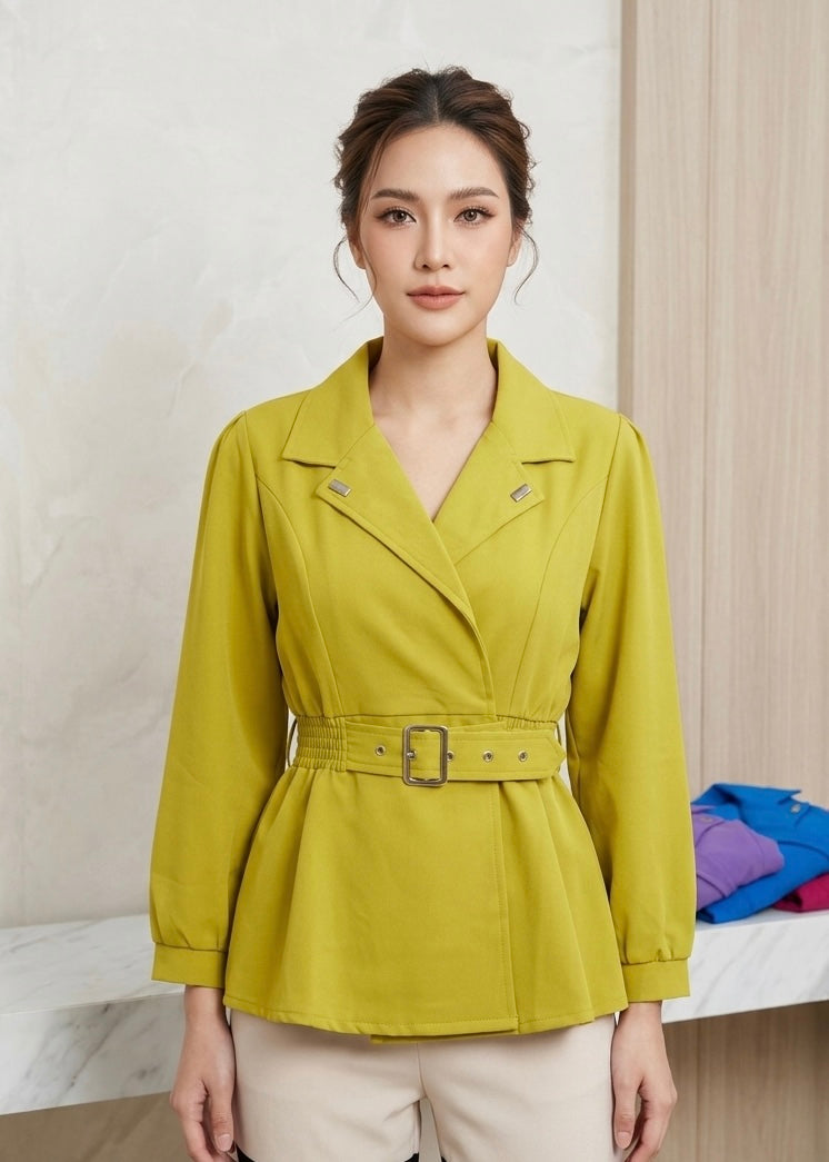 Blazer Style Peplum Top