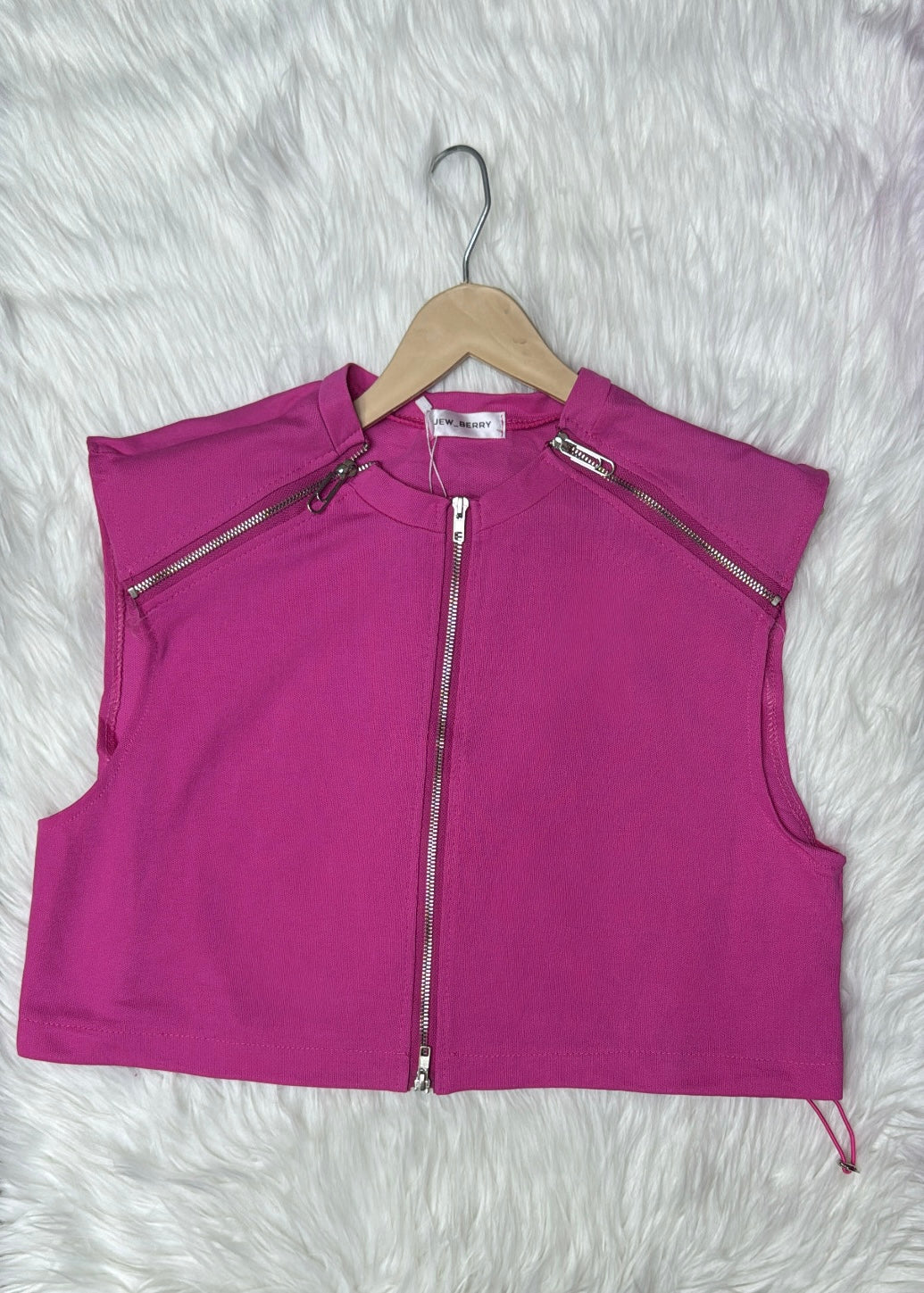 Solid Waist Coat Style Chain Top