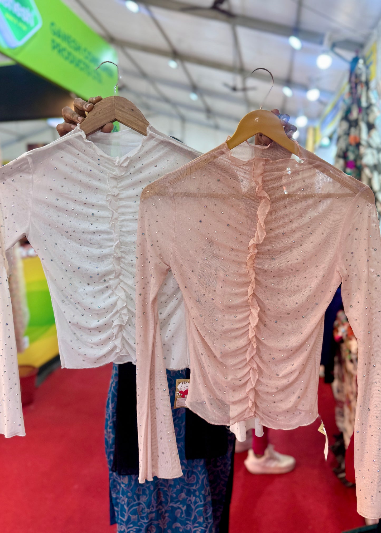 Stone studded Partywear mesh top