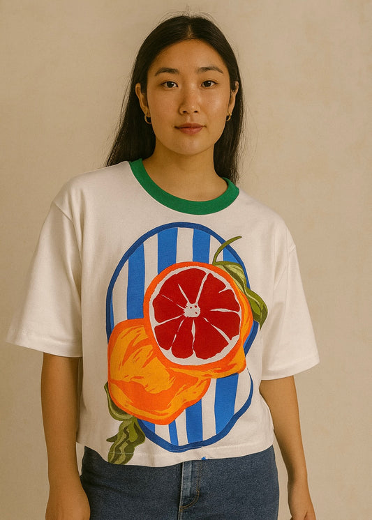 Fruit Printed Oversized T-shirt