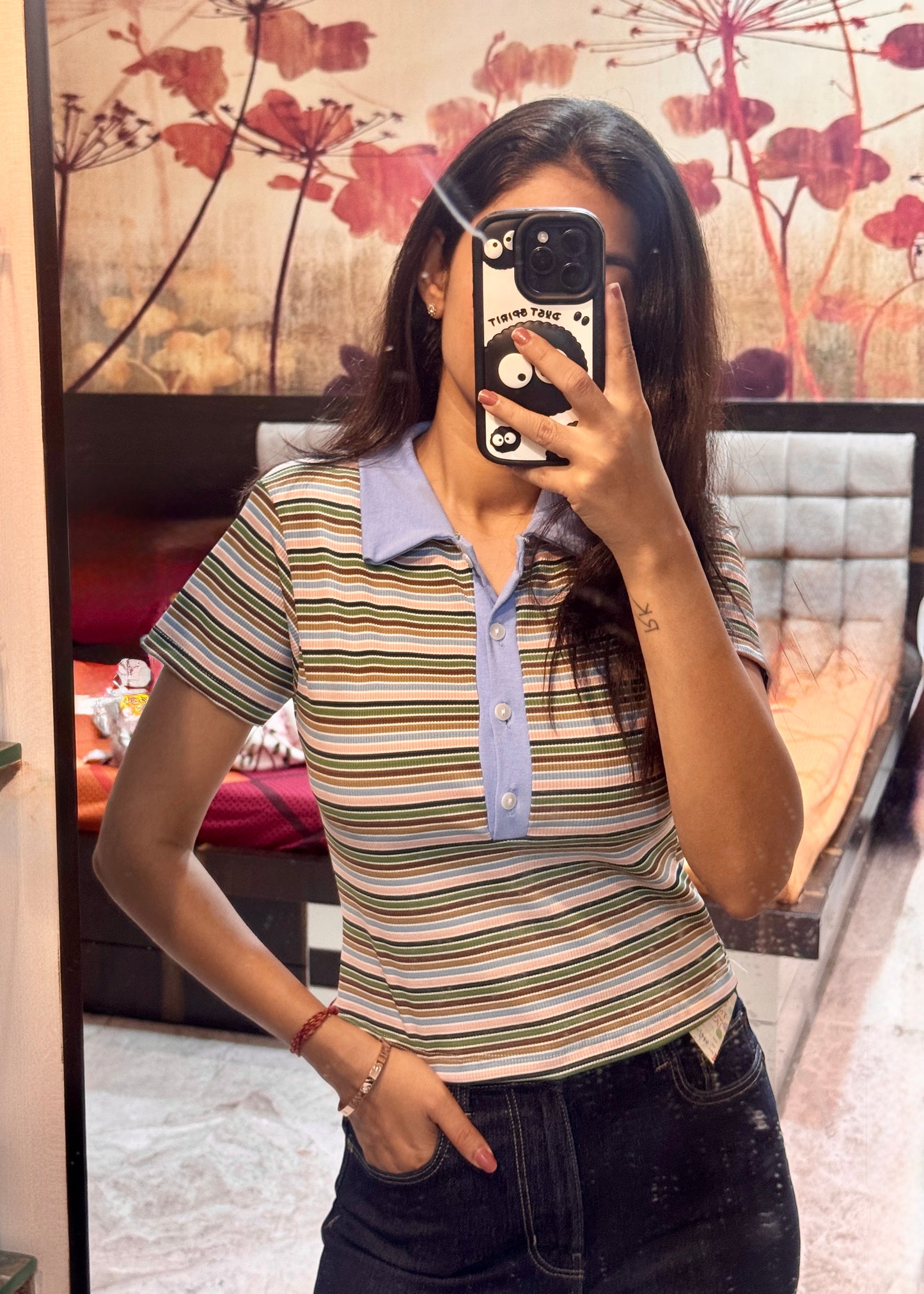 Fitted Striped Casual Top