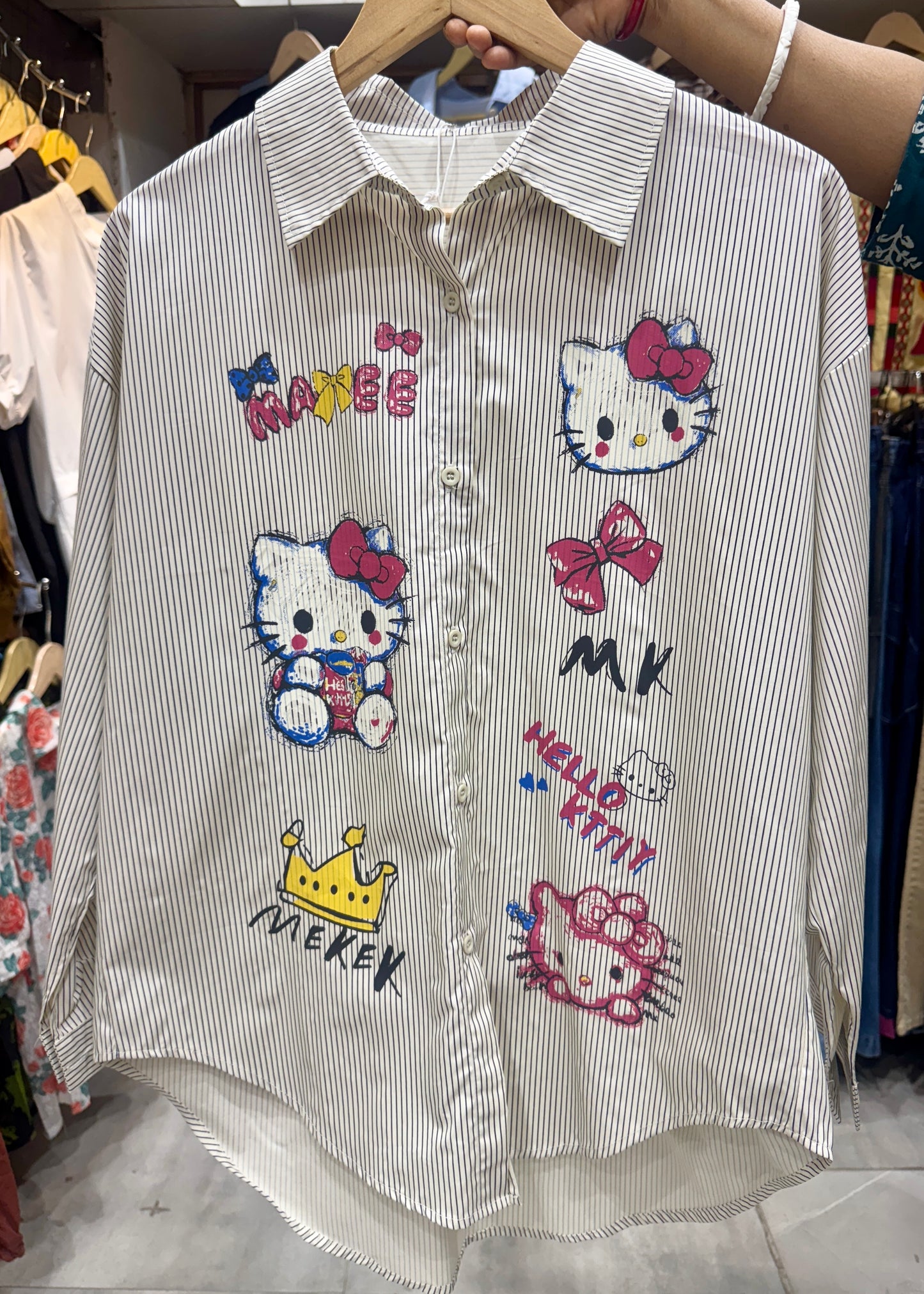 Cute Helo Kitty Printed Shirt
