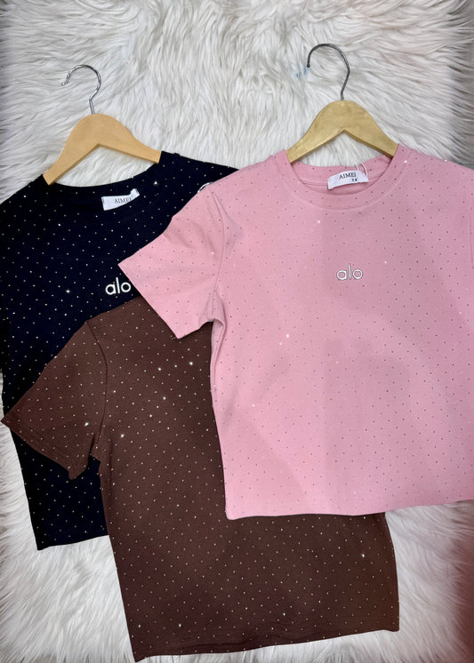 Stone studded T-shirt