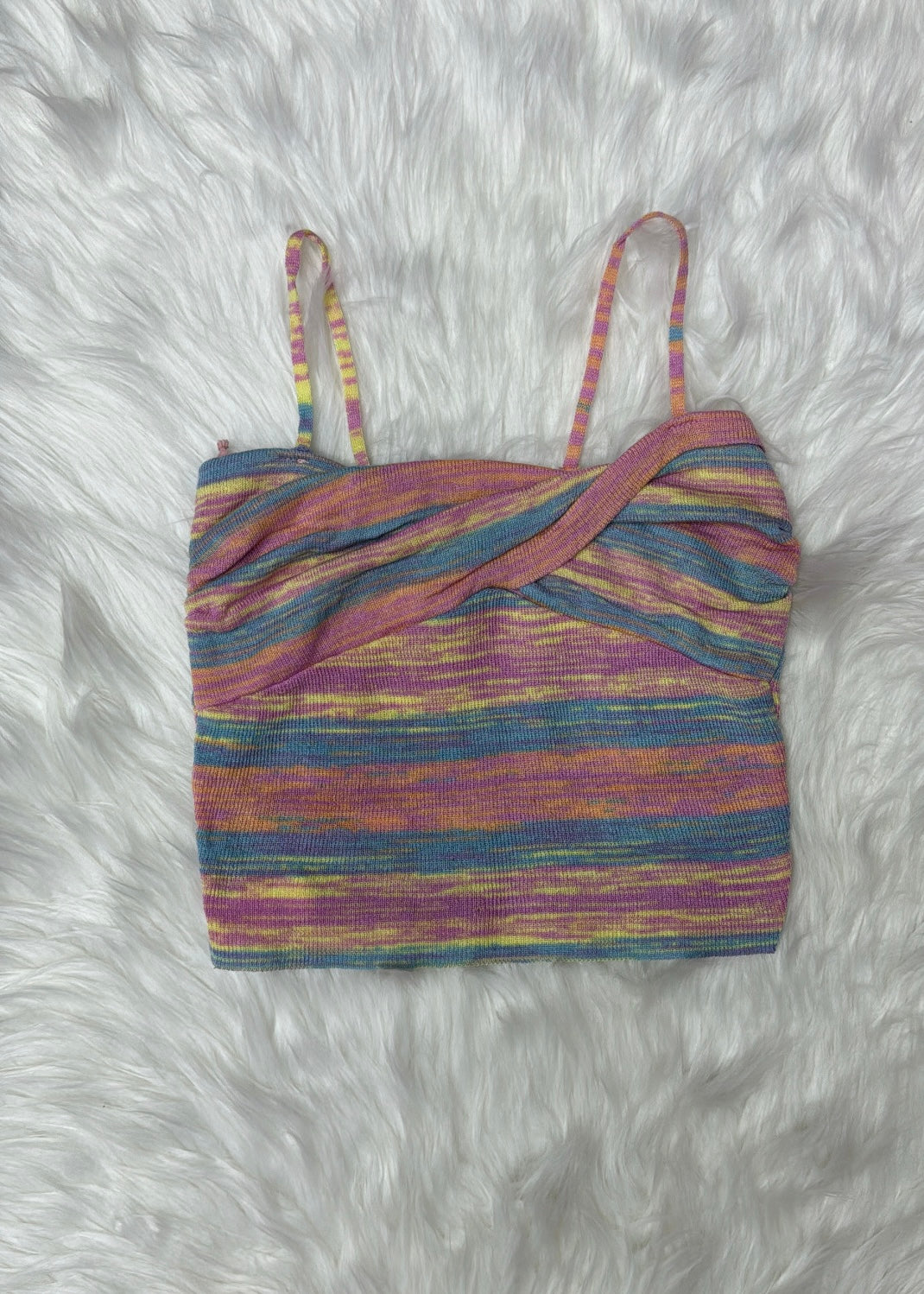 Printed Tank Top with Front Knot